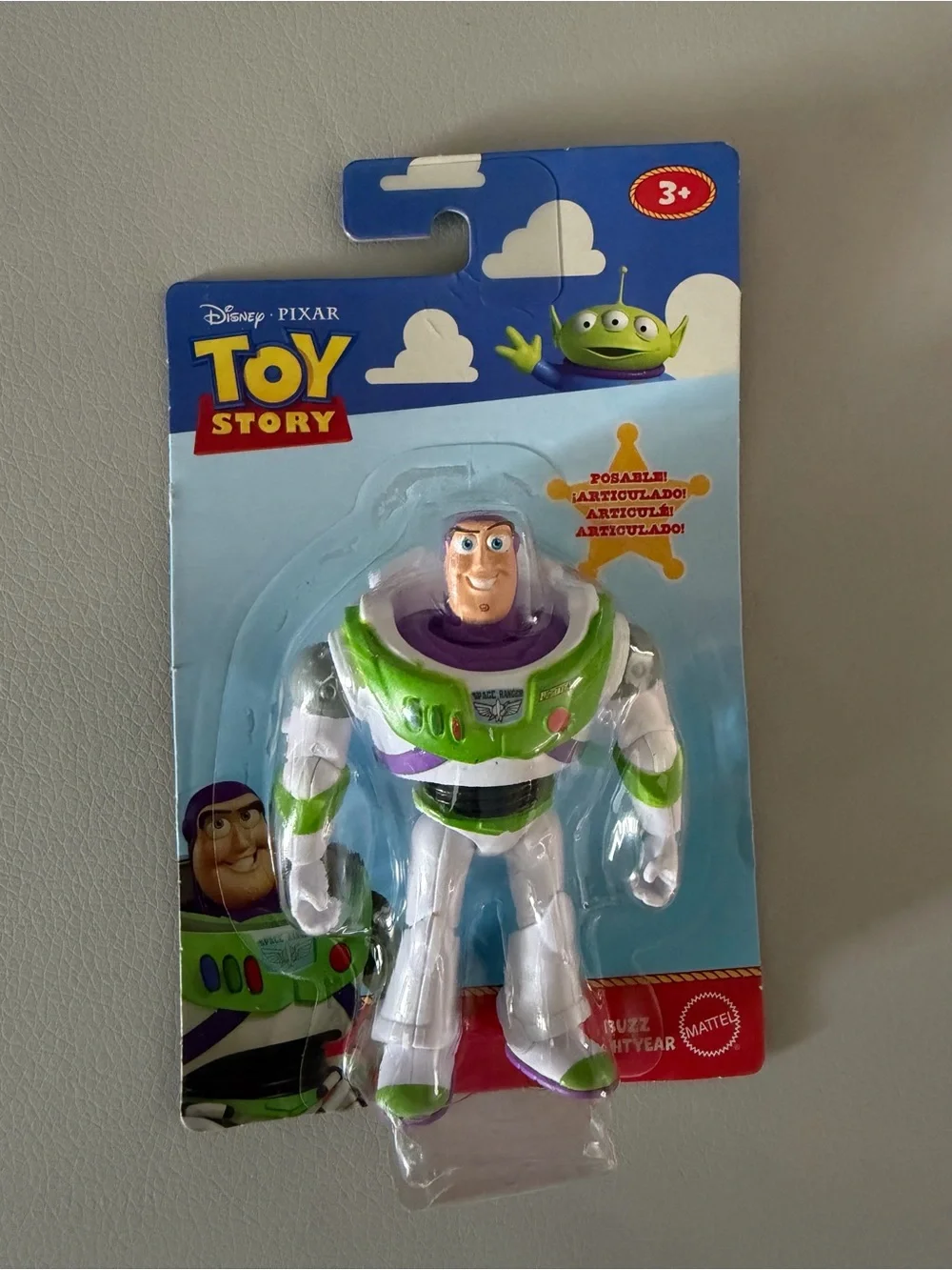 Mattel Buzz Lightyear Poseable Figure - White, Green & Purple